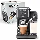 Breville Prima Latte III machine à café, Machine à expresso, cappuccino et latte, Pompe italienne de 19 bars, Mousseur de lait automatique, Compatible dosettes ESE, Coloris gris [VCF146X]
