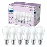 Philips, pack de 6 ampoules LED E27, 100W, blanc froid non dimmable
