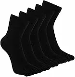 PUTUO Chaussettes 5 Doigts Homme Chaussettes Orteils Séparés, Five Fingers, noir, 44-47 (lot de 5 paires)