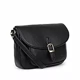 Hexagona - Sac porté Travers - Compatible téléphone Portable - pour Femme - Collection Toscane - Noir
