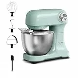 Moulinex, Bake Simple, Robot pâtissier, compact, utilisation facile, Fouet, batteur et crochet petrin, QA1413F0, Vert D'eau