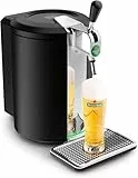 Krups Beertender Machine bière pression, Fûts de 5 L, Marques du groupe Heineken, Témoin lumineux, Température et mousse parfaites, Bière fraîche, Installation facile, Compact noire VB450E10
