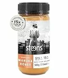 Steens Miel de Manuka - MGO 515+ - 100% certifié Miel Manuka cru pur UMF 15+ - Mis en pot et scellé en Nouvelle-Zélande - Manuka Honey 500 g