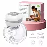 Haokoo Tire Lait Electrique Main Libre – Sans BPA, Silencieux et Ultra-Léger, Portable, 12 Niveaux & 3 Modes, Anti-reflux, Écran LCD, Brides 21/24mm, Nettoyage Simple (1 Pièce)