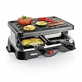 Tristar raclette – Avec plaque gril – 4 poêlons – Pour 4 personnes – Revêtement antiadhésif – 500 W – RA-2949