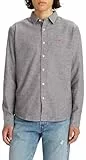 Levi's Long-Sleeve Battery Housemark Slim Shirt, Black Agate, XL Homme