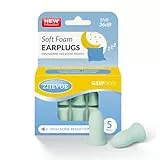 ZIIEVOE Bouchon D'oreille - Structure Absorbante le Son à 5 Couches Brevetée + Particules Super Isolantes 36dB, Retour Lent et 0 Pression (Bleu, Taille unique)