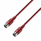 Adam Hall Cables 3 STAR MIDI 0150 RED - Câble MIDI 1,5 m rouge