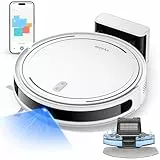 Vyzzle Aspirateur Robot D10, Robot Aspirateur Laveur 5000Pa, Navigation Lidar Robot Aspirateur 3 en 1,Ultra Silencieux & Fin, Alexa/WiFi/APP, Idéal pour Les Poils d'animaux, Tapis et Sols