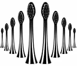 Lot de 10 têtes de brosse à dents de rechange compatibles avec My/Variations les brosses à dents électriques, soniques, noires