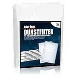 COM-FOUR® 2x filtre pour hotte aspirante découpable sur mesure - filtre de hotte aspirante universel - cartouche filtrante d'aspiration - tapis filtrant à graisse - filtre à vapeur blanc (2 pièces)