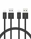Belkin Pack de 2 Câbles USB-A vers Lightning avec gaine tressée (1,5 m, doux au toucher, souple, recharge rapide, câble de recharge pour iPhone 14 et version antérieure, iPad 9e gén., AirPods, noir)