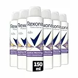 REXONA - Déodorant Femme Active Morning - Spray Anti-transpirant - 0% Alcool - Parfum floral et fruité - Protection 48h (lot de 6x 150ml)