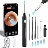 Hopefox Otoscope Oreille 1080P IP67 Étanche HD Camera Oreille avec 6 LEDs, Kit Endoscope Auriculaire Wifi pour Nettoyage des Oreilles, Ear Cleaner Compatible ios et Android, Pour Adultes et Enfants