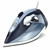 Philips Azur Séries 7000 Fer à Vapeur - 2800W, Vapeur continue 50 g/min, 250 g de Vapeur en Plus, Vapeur Verticale, Semelle SteamGlide Plus, Bleu (DST7020/80)