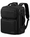 VANKEV Ryanair Easyjet Eurowings Wizz Air Sac à Dos Voyage Cabine 40x30x20cm-24L, Bagage à Main Bagage Cabine Accepte un Ordinateur Portable de 15,6 Pouces noir