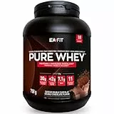 WHEY PROTEIN - Double Chocolat - EAFIT - Marque Française N°1 en Nutrition Sportive - 30g de Proteine Whey - BCAA - Shaker Proteine - Pre Workout, Musculation - Protéines Whey - 750 g