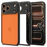 Spigen Coque pour iPhone 17 Pro Max, Ultra Hybrid, [Anti-jaunissement] - Noir Mat