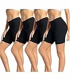 wirarpa Anti Frottement Cuisse Femme Short sous Robe Panty Coton Shorty Lot de 4 Noir Taille M