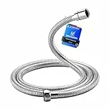 Flexible Douche 1,7m – Ibergrif Tuyau Douche en Acier Inoxydable, Anti-Torsion & Anti-Pliure, Antifuite, Universel G1/2', Remplacement Robuste avec Raccords en Laiton et Joints, Chrome/Argentée