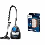 Philips PowerPro Compact Série 3000 Aspirateur sans Sac - 900 W avec Filtre HEPA et Brosse TriActive (FC9332/09) & FC5005/01 Filtre pour SpeedPro Max