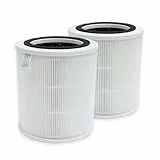 PUREBURG Lot de 2 filtres HEPA de rechange 3 en 1 compatibles avec le purificateur d'air TCL Breeva A2 (AR2S)