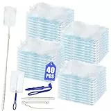 42 Pièces Plumeau Poussiere Recharge Kit Compatible avec Swiffer Plumeau Poussiere, Duster Kit avec 1 Guidon Long et 1 Guidon Court, Recharges Plumeau Duster, pour Cheveux, Poussière, Saleté