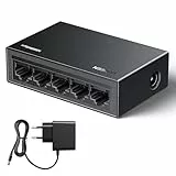 UGREEN Switch Ethernet Gigabit 5 Ports Hub Ethernet 10 100 1000Mbps Switch RJ45 Idéal pour Bureau et Maison Plug Play Multiprise RJ45 Compatible avec PC TV Imprimante Caméra Routeur