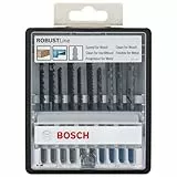 Bosch Accessories 10 pièces Jeu de lames de scie sauteuse Robust Line (bois et métal pour le sciage du bois et du métal, accessoires pour scie sauteuse)
