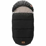 Chancelière Universelle pour Poussettes Lits Bébé, Chanceliere Bebe Poussette Hiver Chaud Imperméable, en Polaire, Amovible, Antidérapant (Noir)