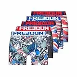 FREEGUN Calecons Boxers Slips sous-Vetements Homme Microfibre Imprimé (Lot de 5)