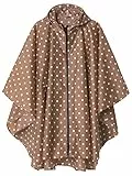 SaphiRose - Poncho de pluie unisexe à capuche et poches pour adultes, taille unique