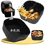 Ninipie Moule Silicone Air Fryer Accessoires pour Russell Hobbs Airfryer xxL 8L, 3 Pièces Friteuse pour Russell Hobbs 8L SatisFry 27170-56, Réutilisable Friteuse Air Fryer Silicone Liners Mould
