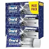 Oral-B Dentifrice Charbon 3D White Pour Effet Blancheur Dès Le Premier Brossage Des Dents, Pack De 3 x 75ml