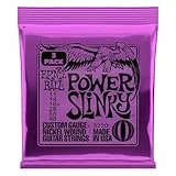 Ernie Ball Power Slinky Jeu de 3 cordes filées en nickel pour guitare électrique, calibre 11-48