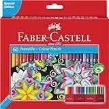 Faber-Castell 10008546 Lot de 60 Crayons Couleur Château Accordéon 3,8 mm Multicolore