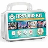 General Medi Trousse de Premiers Secours Composée de 120 Articles pour la Maison, le Véhicule, les Voyages, le Bureau, le Lieu de Travail, la Randonnée, la Survie et l'Extérieur