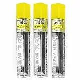 Pentel Lot de 3 Tubes de 45 Mines Hi Pollymer Super Pour Porte-mines 0,9 mm Dureté HB