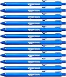 Amazon Basics Lot de 12 stylo-billes rétractables, Bleu