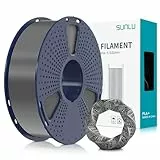 SUNLU Filament PLA+ 1,75 mm, filament PLA Plus pour imprimante 3D, plus résistant, Neatly Wound, 1 kg de filament PLA+ pour impression 3D, précision dimensionnelle +/- 0,02 mm, gris