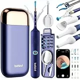 Nettoyeur Oreille Camera, 1920P HD Flexible Otoscope Oreille avec Pince, Cure Nettoyant Oreille pour l'examen des oreilles/nez/gorge, Outil de Nettoyage d'oreille pour Adultes et Enfants