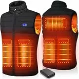 Unzipp Gilet Chauffant, Gilet Chauffant Homme Femme Avec Batterie Incluse/Unisex Veste Chauffante 3 Niveaux de Température, Pour L'hiver Chaleur Intérieure