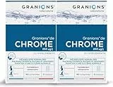 Chrome GRANIONS - 250 µg - Fabriqué en France - Maintien d'une glycémie normale - Coupe Faim - Lot de 2 x 60 comprimés