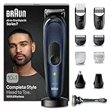 Braun Tondeuse Tout-En-Un Series 7 MGK7421, 10-en-1 Kit Pour Barbe, Cheveux, Corps & Bien Plus