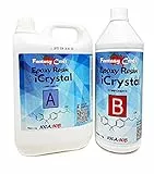 Icrystal Résine èpoxy – 3 Kg Resine Ultra Transparent - Pour la création de bijoux, River Table, créations artistiques, modélisme, Sans BPA - Assistance technique en Français