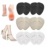 6 Paires Demi Semelles Coussinets pour Chaussures, Scettar Semelles Antidérapantes Avant Pied Les Femmes, Coussinets Plantaires pour Talons Les Chaussures à Talons Hauts,Soulage Pieds qui Chauffent
