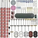 Accessoires d'outil Rotatif, ZFE A0617, Kit de 217 Pièces Diamètre 1/8'(3.2 mm), avec 2 Mandrins Universels pour Outil Rotatif, Découpage/Polissage/Dérouillage/Meulage/Gravure