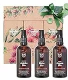 Bionoble Coffret Beauté Femme 3x100ml - Huile de Ricin, Huile d'Argan et Huile de Jojoba Bio - Soins pour le visage, le corps et les cheveux - Coffret Cadeau Femme