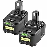 2 pcs RB18L50 5000mAh Remplacement pour ryobi 18V Batterie P108 RB18L25 RB18L13 RB18L50 RB18L40 Batterie avec indicateur LED