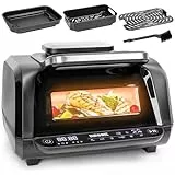 Duronic FG19 Airfryer Grill Friteuse électrique à air chaud grill 1900W Four Friteuse sans huile accessoires pour airfryer cuisson rôtir pizza gril griller frites barbecue intérieur